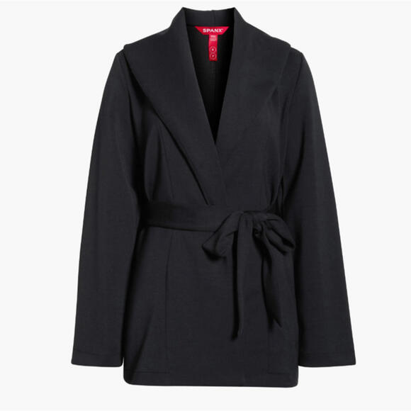 NEW SPANX AirEssentials® Luxe Wrap Cardigan in Black Size XL#MD1174